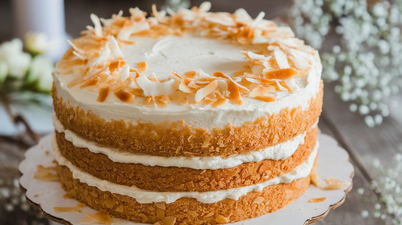 Coconut Macaroon Cake Recipe Food Blasts